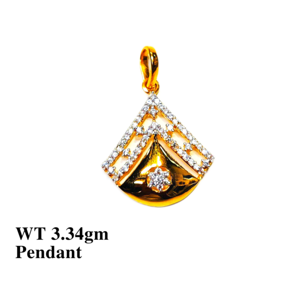 Gold 916 Stone Pendant for Women's 28