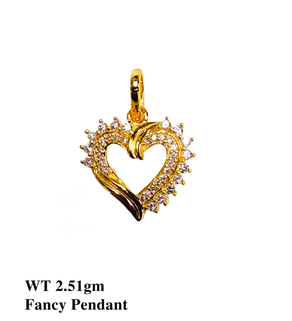 Gold 916 Stone Pendant for Women's 22