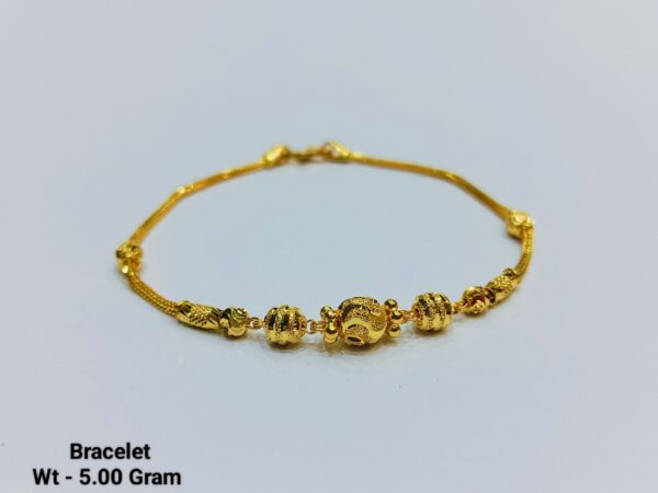 Gold 916 Ladies plain Bracelet 08