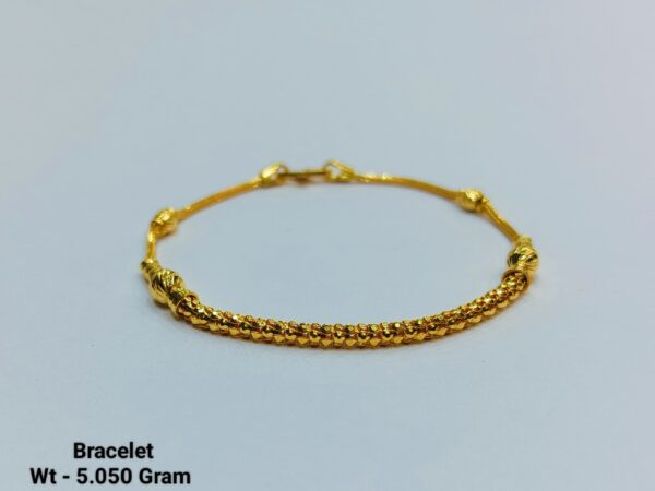Gold 916 Ladies plain Bracelet 06
