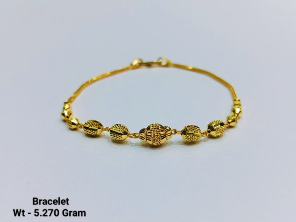 Gold 916 Ladies plain Bracelet 04