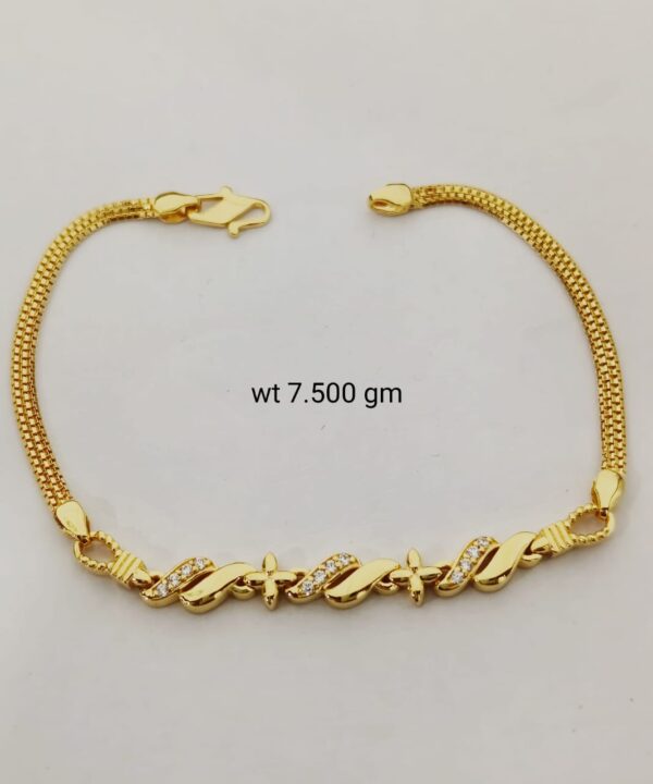 Gold 916 Ladies Stone Bracelet 06