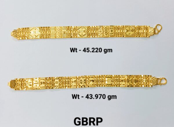 Gold 916 Gent's plain Bracelet 30