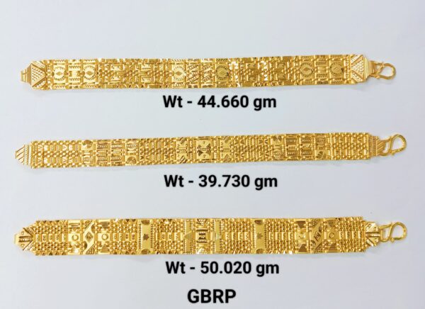 Gold 916 Gent's plain Bracelet 64