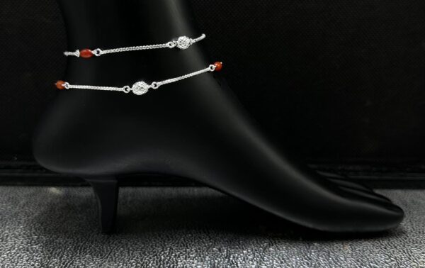 925 Fancy Silver Payal 22