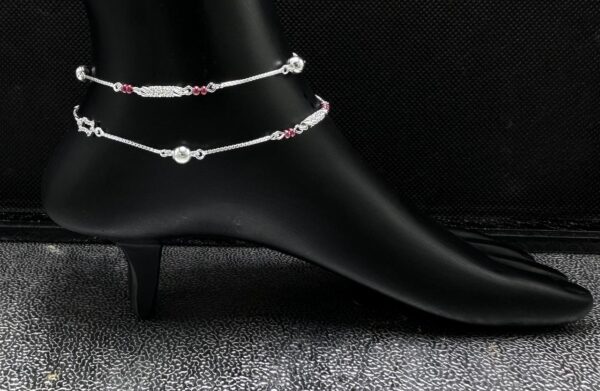 925 Fancy Silver Payal 18