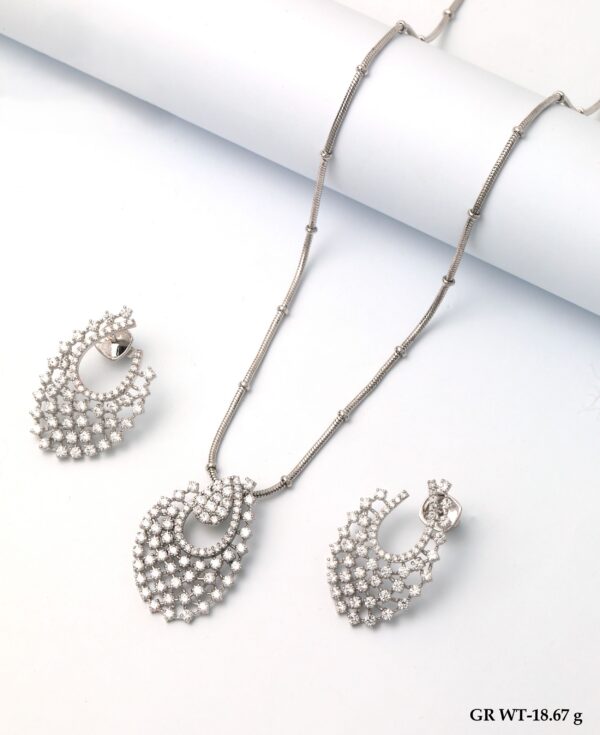 Diamond Necklace With Earrings Set 15