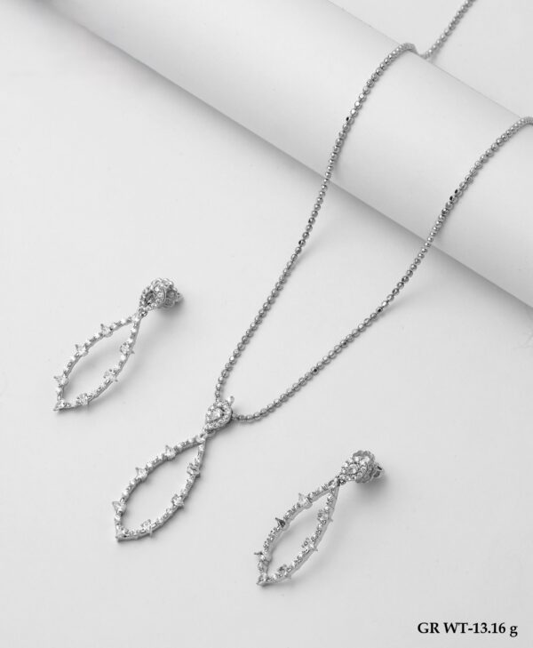 Diamond Necklace With Earrings Set 12