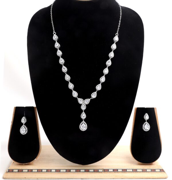 Diamond Necklace With Earrings Set 06