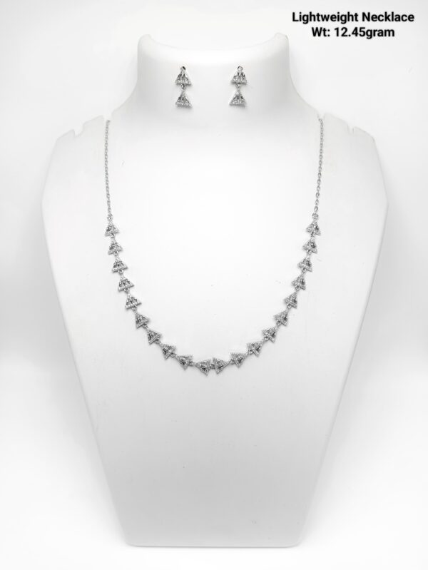 Designer 925 Sterling Silver Necklace and Earring Set - 12g
