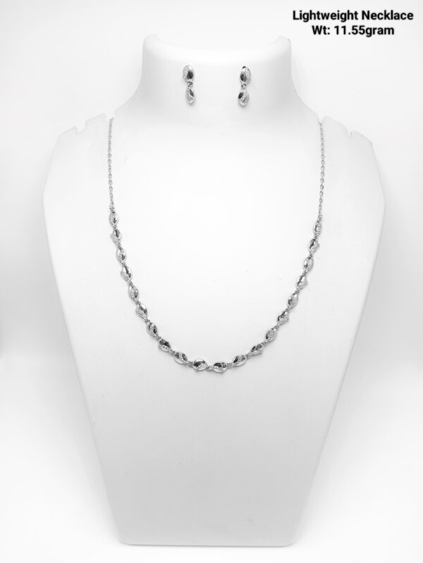 Designer 925 Sterling Silver Necklace and Earring Set - 11.55g