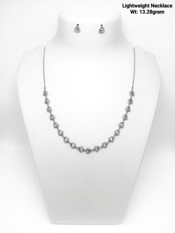 Designer 925 Sterling Silver Necklace and Earring Set - 13g