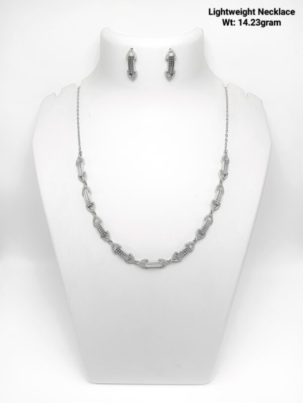 Designer 925 Sterling Silver Necklace and Earring Set - 14g