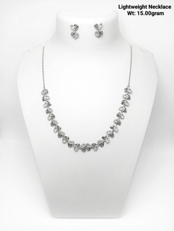 Latest Design 925 Sterling Silver Necklace and Earring Set - 15g
