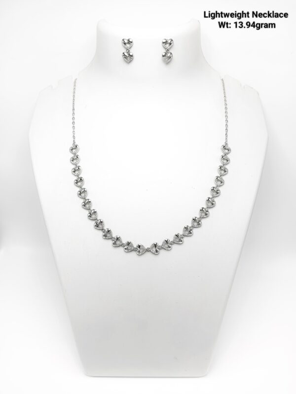 Latest Design 925 Sterling Silver Necklace and Earring Set - 13g