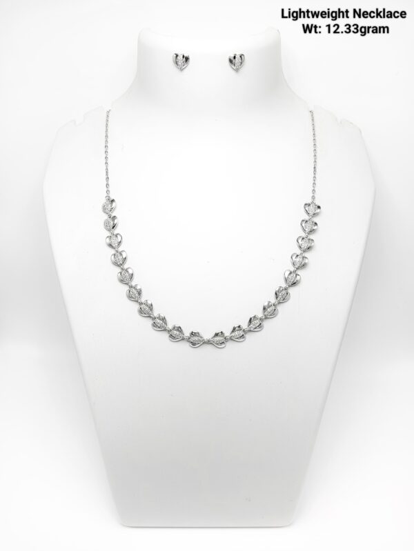 Latest Design 925 Sterling Silver Necklace and Earring Set - 12g