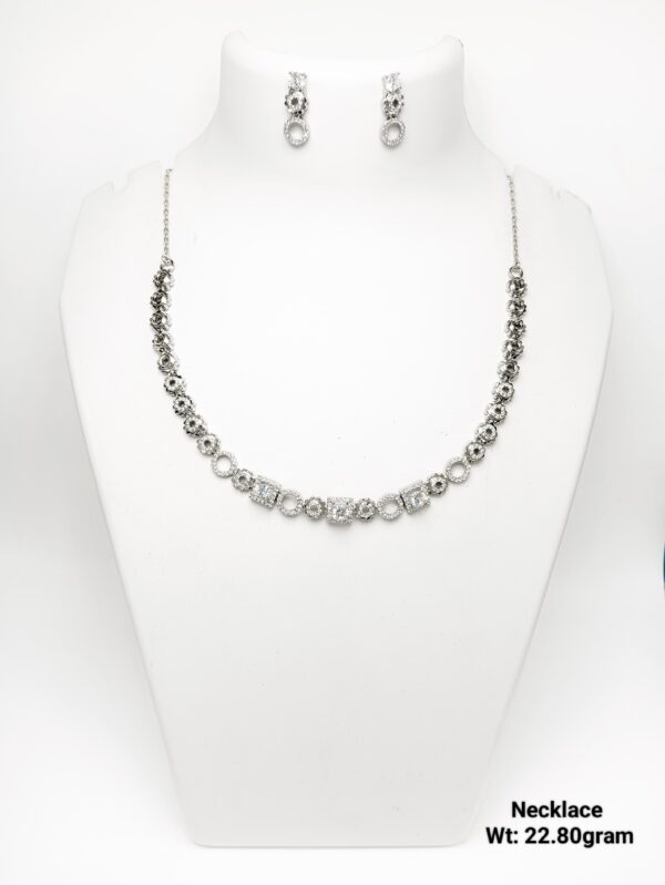 Designer 925 Sterling Silver Necklace and Earring Set - 22.60g