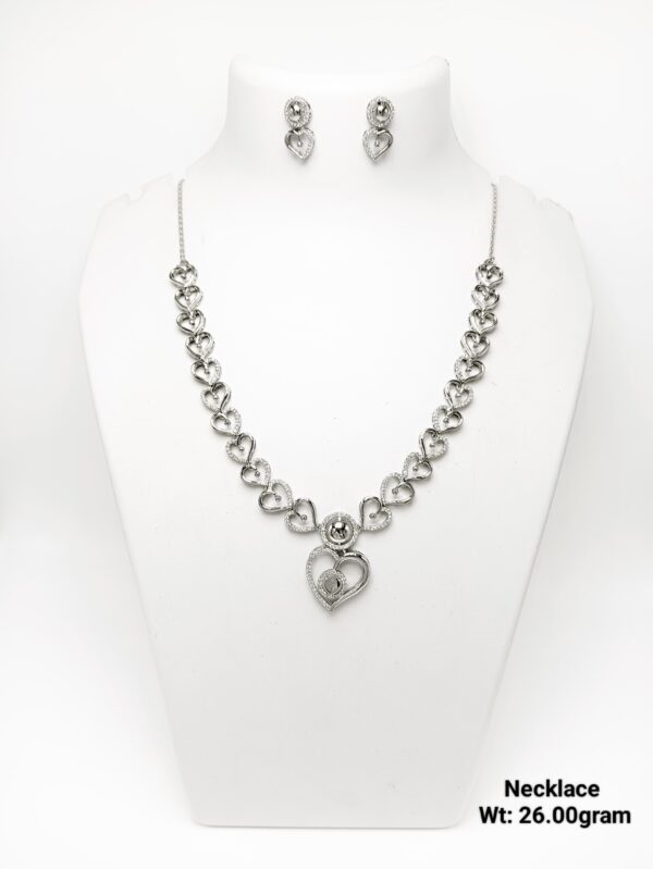 Designer 925 Sterling Silver Necklace and Earring Set - 26g