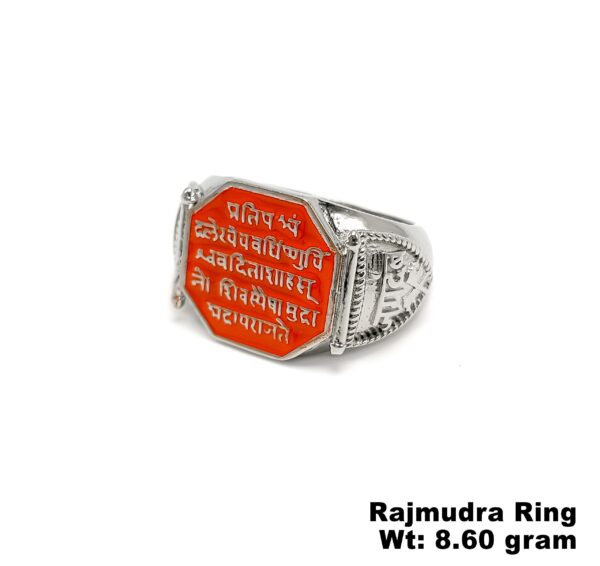 Pure 925 Silver Chhatrapati Shivaji Maharaj Rajmudra Ring
