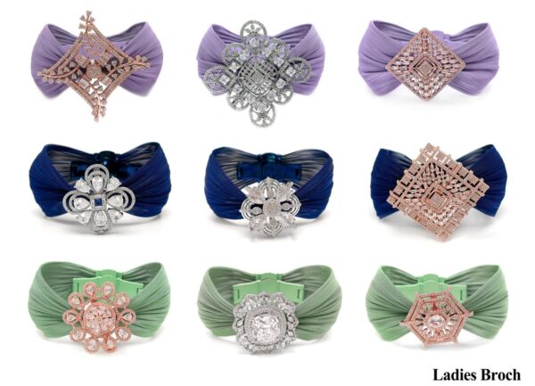 Designer 925 Silver Scarf Clip & Saree Pin