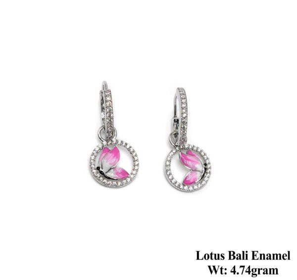 925 Sterling Silver Lotus Bali Enamel 1