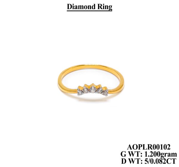 Ladies Diamond Ring in 18KT Yellow Gold 20