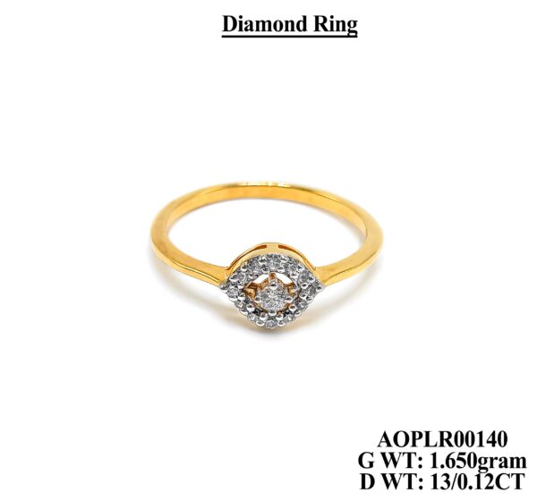 Ladies Diamond Ring in 18KT Yellow Gold 34