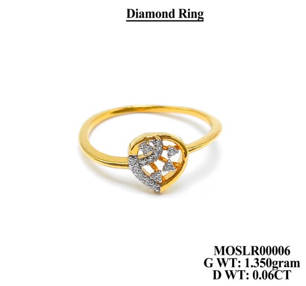 Ladies Diamond Ring in 18KT Yellow Gold 25