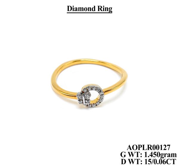 Ladies Diamond Ring in 18KT Yellow Gold 37