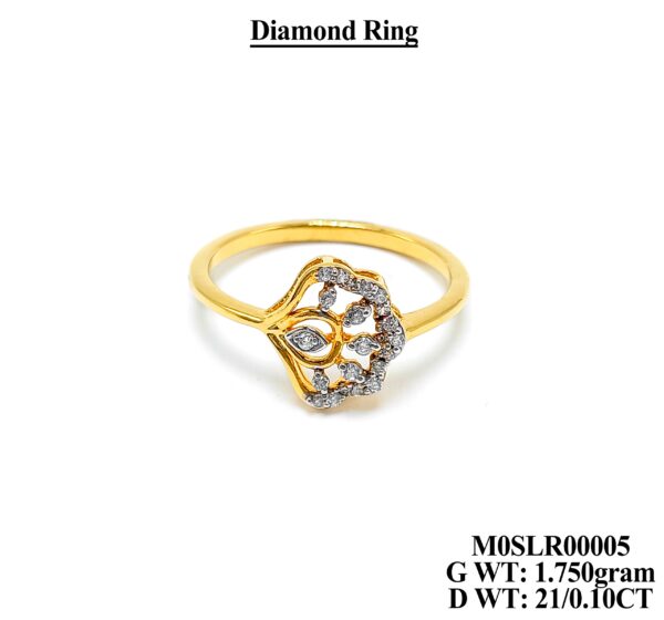 Ladies Diamond Ring in 18KT Yellow Gold 43