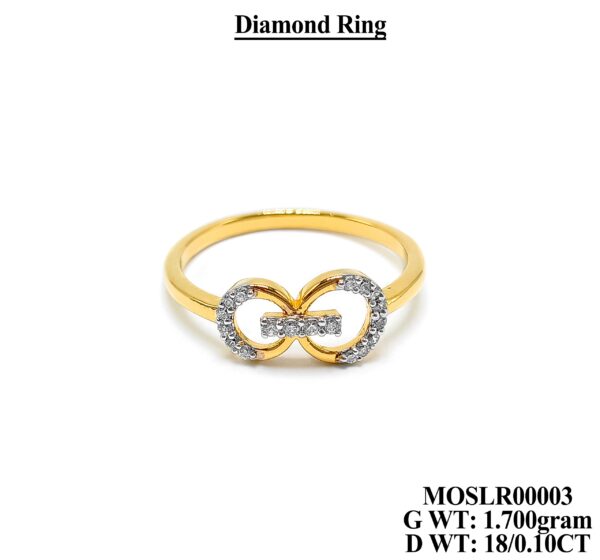 Ladies Diamond Ring in 18KT Yellow Gold 29