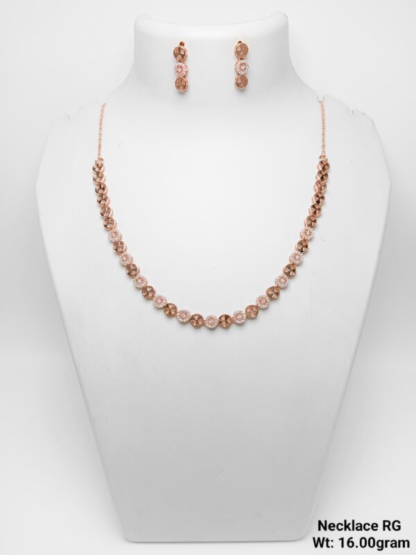 925 Rose Gold Silver Necklace Set 25