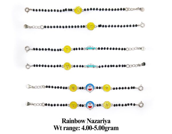 925 Sterling Silver Kids Nazariya with Colorful Enamel Charms 5