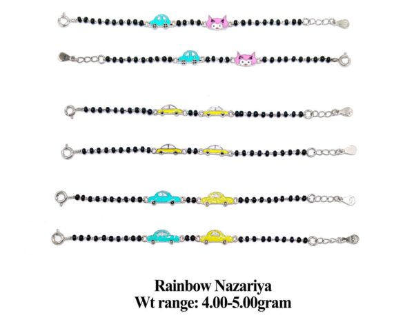 925 Sterling Silver Kids Nazariya with Colorful Enamel Charms 13