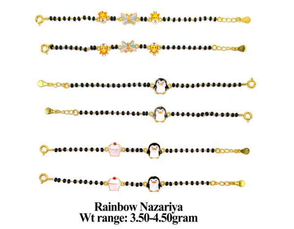 925 Sterling Silver Kids Nazariya with Colorful Enamel Charms 16