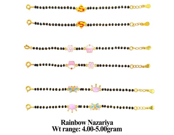 925 Sterling Silver Kids Nazariya with Colorful Enamel Charms 19