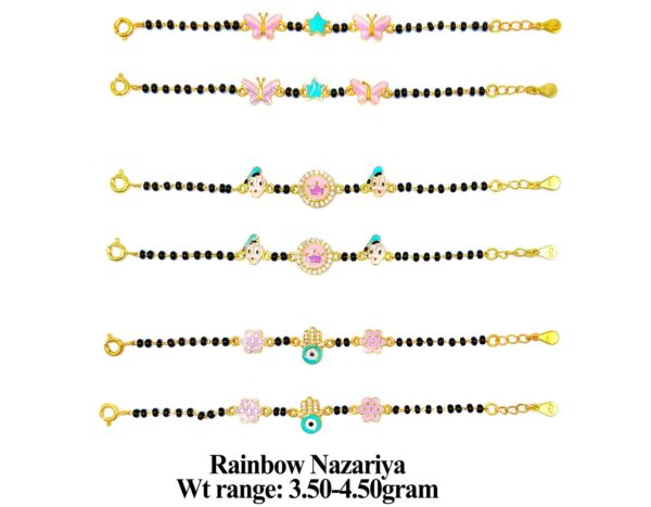 925 Sterling Silver Kids Nazariya with Colorful Enamel Charms 21
