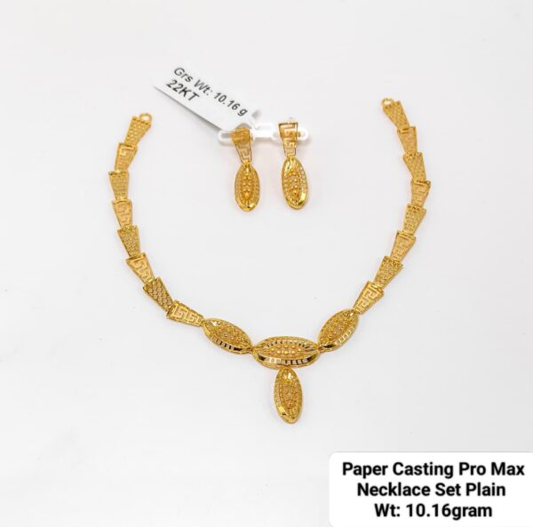 Paper Casting Necklace Set Plain 5