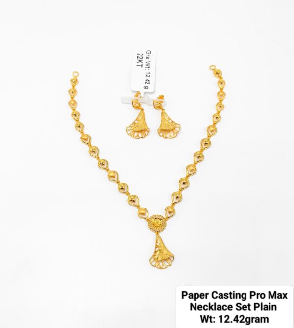 Paper Casting Necklace Set Plain 3