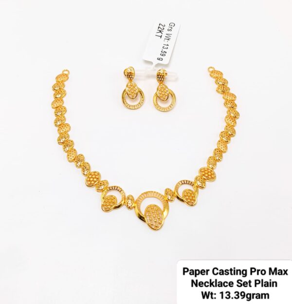 Paper Casting Necklace Set Plain 4