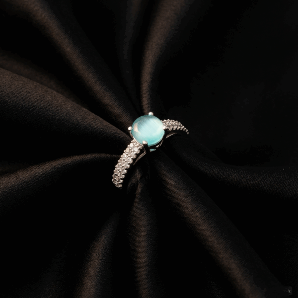 925 Sterling Silver Stone Ring for women's
