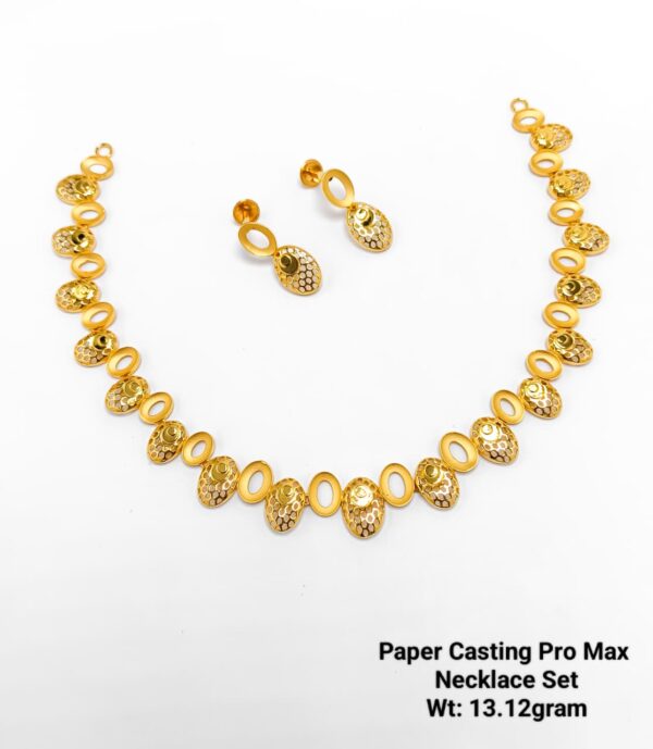 Paper Casting Necklace Set Plain 19