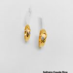 gold solitaire couple ring