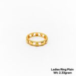 Gold Ring Plain for ladies