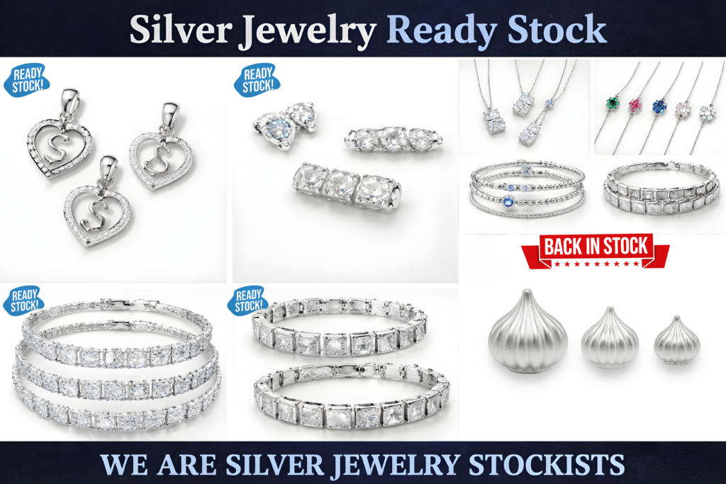 silver jewelry stockist ready stock