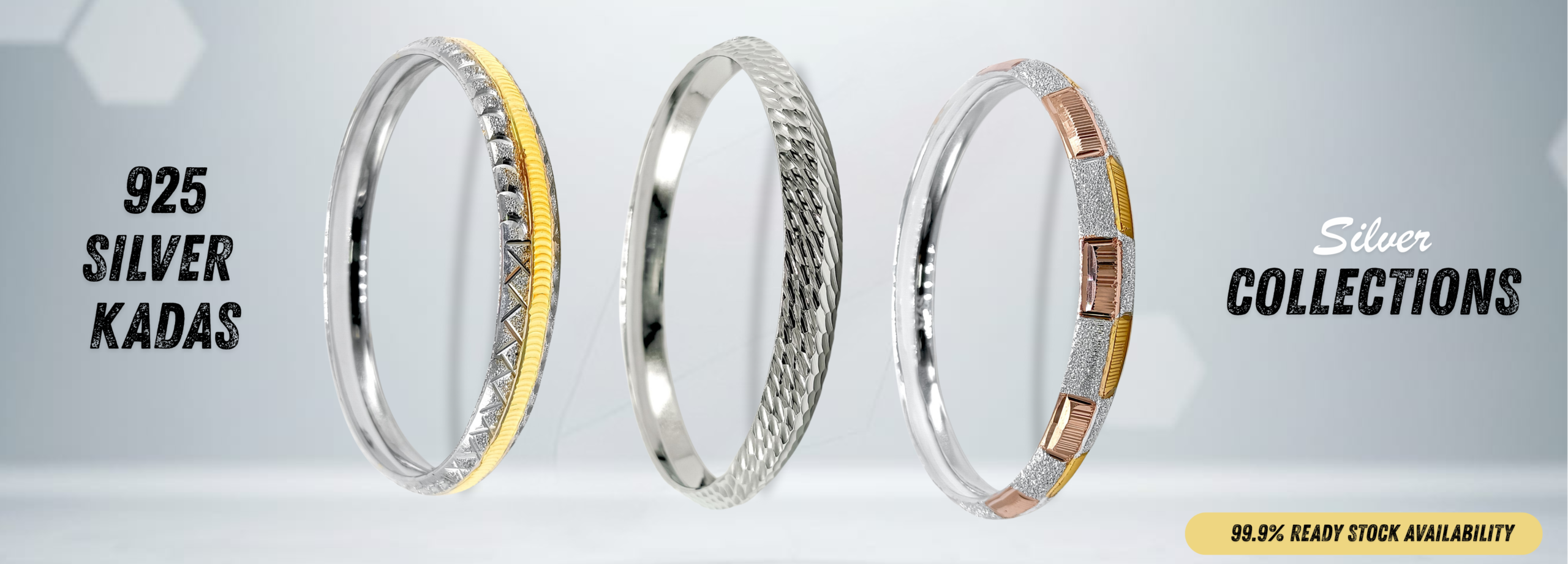 925 silver kada for mens