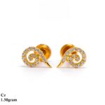 Luxury Handcrafted Gold Tops with Shimmering Stones - Lightweight 1.50 Grams