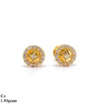 unique geometric gold earrings for women anniversary gift under 2 grams