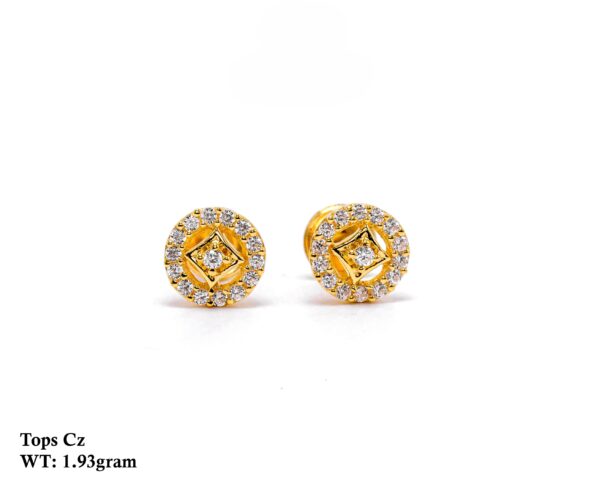 unique geometric gold earrings for women anniversary gift under 2 grams