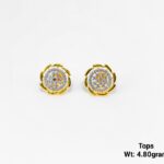 Premium Gold Stone Tops Earrings | Bulk Supply | Jewelry Manufacturer India